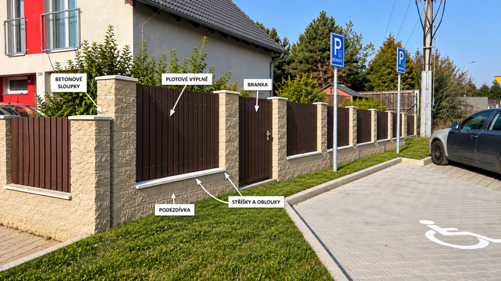     Grafická vizualizace návrhu nového oplocení před realizací